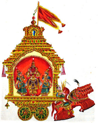 Surya, incisione indiana del 1842