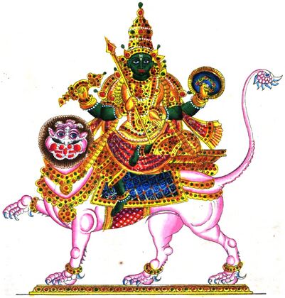 Rahu, incisione indiana del 1842